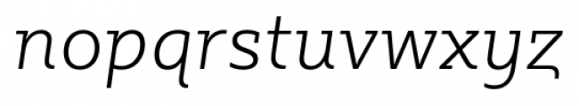 Sybilla Pro Thin Italic Font LOWERCASE
