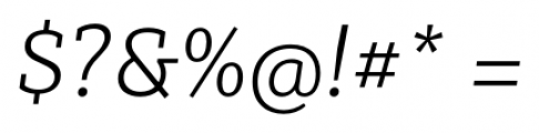 Sybilla Thin Italic Font OTHER CHARS