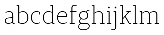Synerga Pro ExtraLight Font LOWERCASE