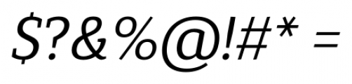 Synerga Pro Italic Font OTHER CHARS