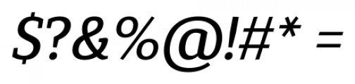 Synerga Pro Medium Italic Font OTHER CHARS