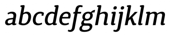 Synerga Pro Medium Italic Font LOWERCASE