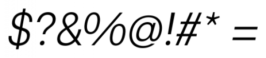 Synthese Light Oblique Font OTHER CHARS