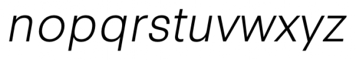 Synthese Light Oblique Font LOWERCASE