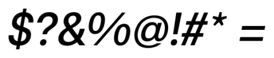 Synthese Oblique Font OTHER CHARS