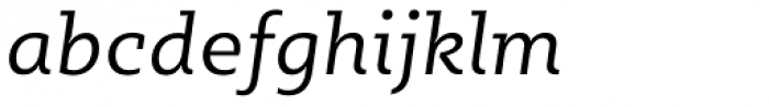 Sybilla Book Italic Font LOWERCASE