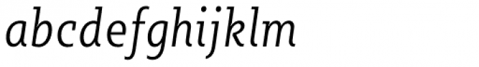 Sybilla Pro Condensed Light Italic Font LOWERCASE