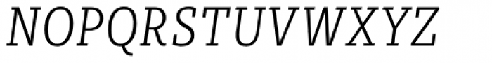 Sybilla Pro Condensed Thin Italic Font UPPERCASE