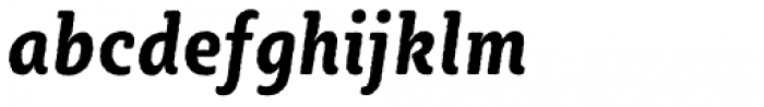 Sybilla Rough Pro Condensed Bold Italic Font LOWERCASE