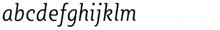 Sybilla Rough Pro Condensed Light Italic Font LOWERCASE