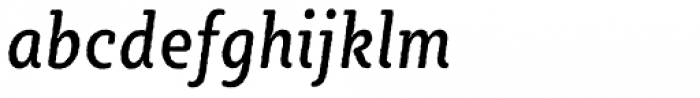 Sybilla Rough Pro Condensed Regular Italic Font LOWERCASE