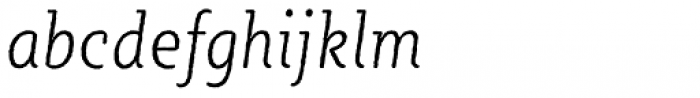 Sybilla Rough Pro Condensed Thin Italic Font LOWERCASE