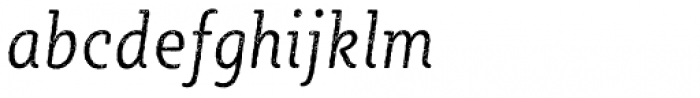 Sybilla Rust Pro Condensed Light Italic Font LOWERCASE