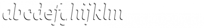Sybilla Shade Pro Condensed Thin Italic Font LOWERCASE
