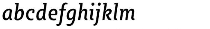 Sybilla Soft Pro Condensed Regular Italic Font LOWERCASE