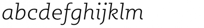 Sybilla Thin Italic Font LOWERCASE