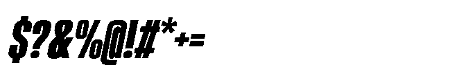 Sygnos Black Condensed Oblique Font OTHER CHARS