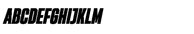 Sygnos Black Condensed Oblique Font UPPERCASE