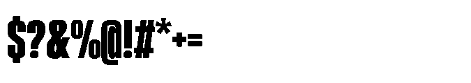 Sygnos Black Condensed Regular Font OTHER CHARS