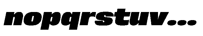 Sygnos Black Exp Oblique Font LOWERCASE