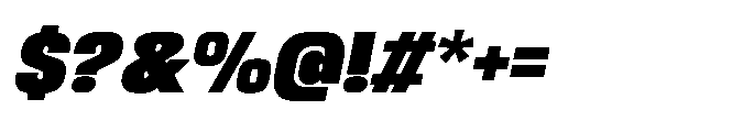 Sygnos Black Oblique Font OTHER CHARS