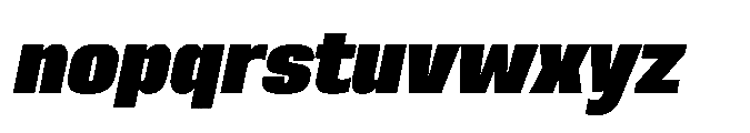 Sygnos Black Oblique Font LOWERCASE