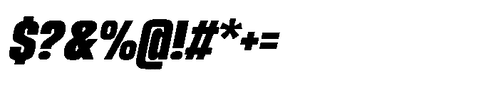 Sygnos Black Sm Condensed Oblique Font OTHER CHARS
