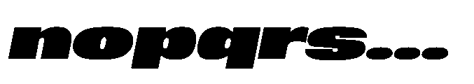 Sygnos Black UExp Oblique Font LOWERCASE