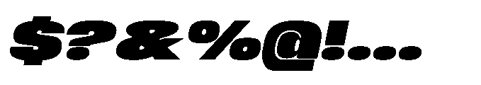 Sygnos Black XExp Oblique Font OTHER CHARS