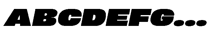 Sygnos Black XExp Oblique Font UPPERCASE