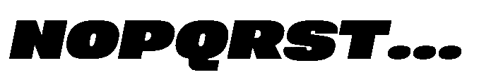 Sygnos Black XExp Oblique Font UPPERCASE