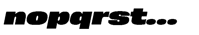 Sygnos Black XExp Oblique Font LOWERCASE