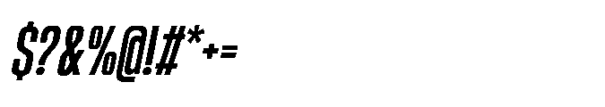 Sygnos Condensed Bold Oblique Font OTHER CHARS