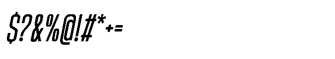 Sygnos Condensed Oblique Font OTHER CHARS