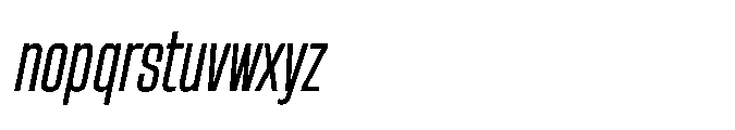 Sygnos Condensed Oblique Font LOWERCASE