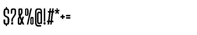 Sygnos Condensed Regular Font OTHER CHARS
