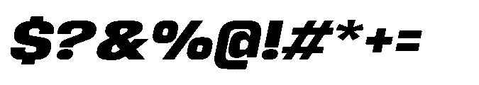 Sygnos Extrabold Exp Oblique Font OTHER CHARS