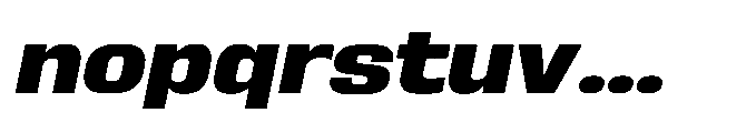 Sygnos Extrabold Exp Oblique Font LOWERCASE