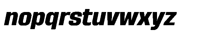 Sygnos Extrabold Oblique Font LOWERCASE