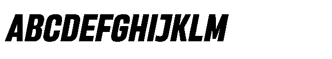 Sygnos Extrabold Sm Condensed Oblique Font UPPERCASE
