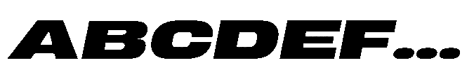Sygnos Extrabold UExp Oblique Font UPPERCASE