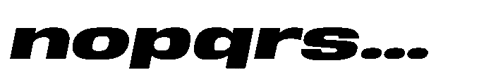 Sygnos Extrabold UExp Oblique Font LOWERCASE