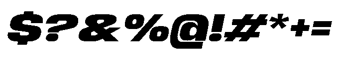 Sygnos Extrabold XExp Oblique Font OTHER CHARS