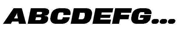 Sygnos Extrabold XExp Oblique Font UPPERCASE