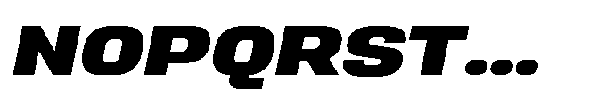 Sygnos Extrabold XExp Oblique Font UPPERCASE