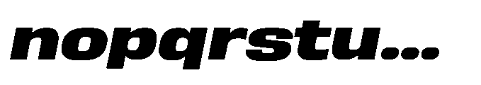 Sygnos Extrabold XExp Oblique Font LOWERCASE