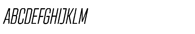 Sygnos Light Condensed Oblique Font UPPERCASE