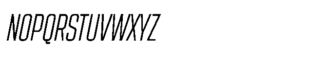 Sygnos Light Condensed Oblique Font UPPERCASE