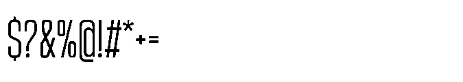 Sygnos Light Condensed Regular Font OTHER CHARS