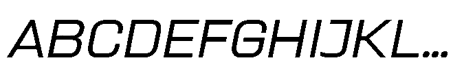 Sygnos Light Exp Oblique Font UPPERCASE
